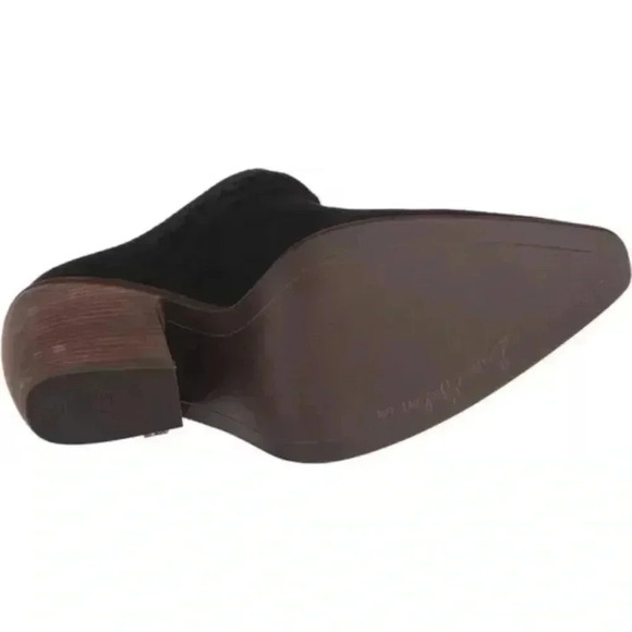 Sam Edelman Alison Desert Olive Pointed Toe Stacked Heel Leather Mules SZ 10 - Picture 3 of 9